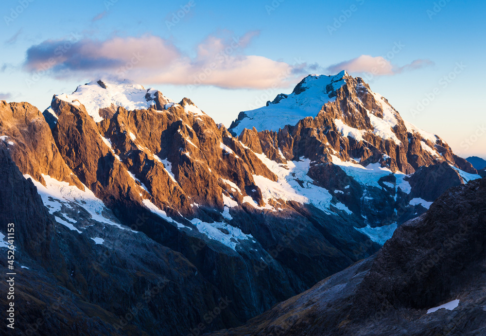Mount Milne, Syme, Tutoko and Madeline, Darran Mountains, Fiordland National Park