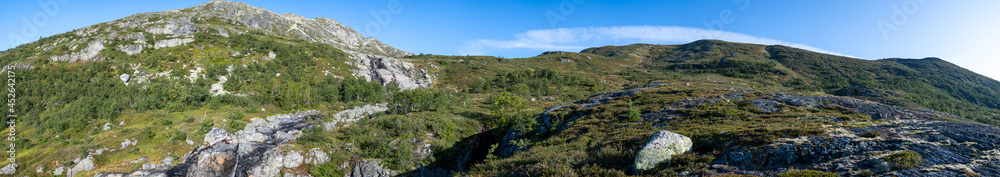 High resolution panorama of the Vinje commune  in the Telemark region