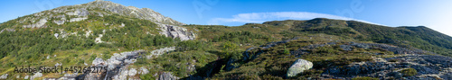 High resolution panorama of the Vinje commune in the Telemark region