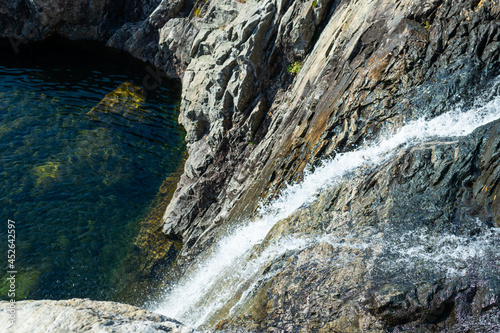 photos of norwegian watercourses down the mountain and waterfalls