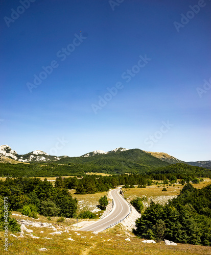 Photography pass in the mountains of central Croatia, near the Adriatic coast, approximate a