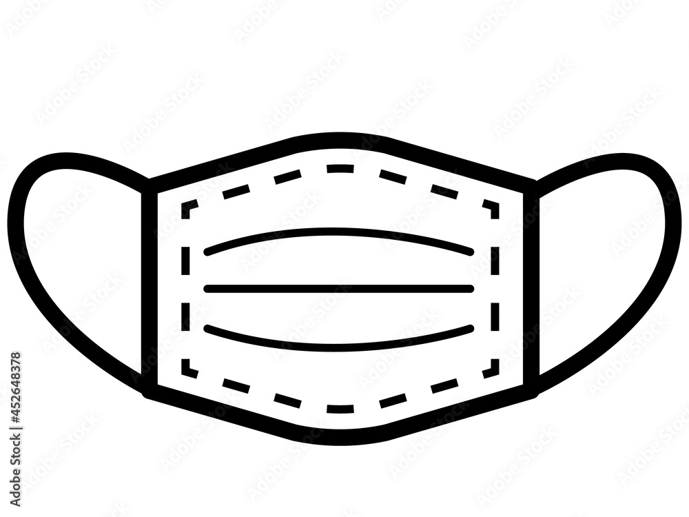 シンプルでかわいいマスクのイラスト Stock Vector Adobe Stock