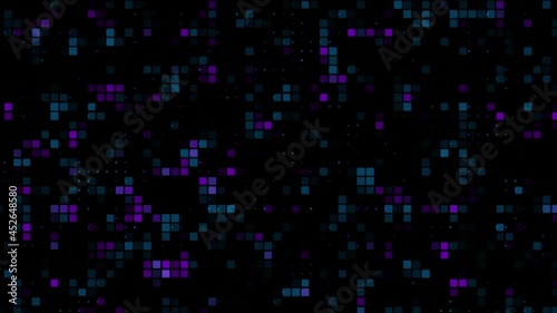 High tech Degital motion background,Purple and blue particle tiles
