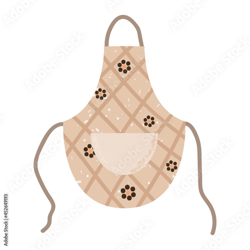 Kitchen cook apron with floral pattern and texture