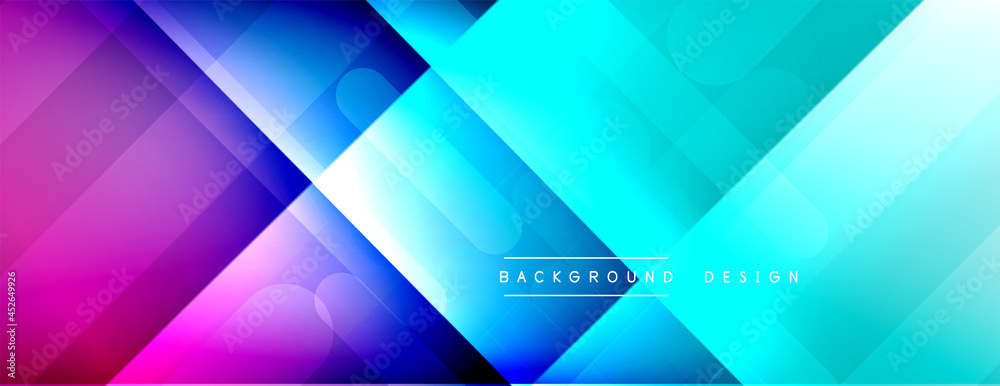 Dynamic lines abstract background. 3D shadow effects and fluid gradients. Modern overlapping forms