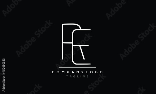 Abstract Letter Initial ER RE Vector Logo Design Template