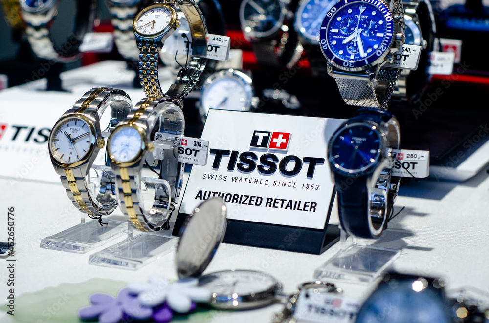 Bad Sassendorf Germany August 22 2021 Tissot watches in the