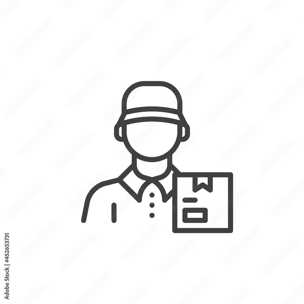 Courier shipping service line icon Courier shipping service line icon