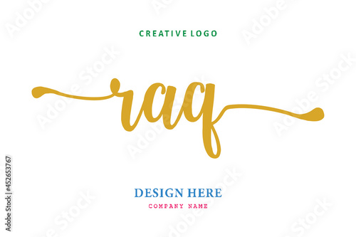 RAQ lettering logo is simple, easy to understand and authoritative photo