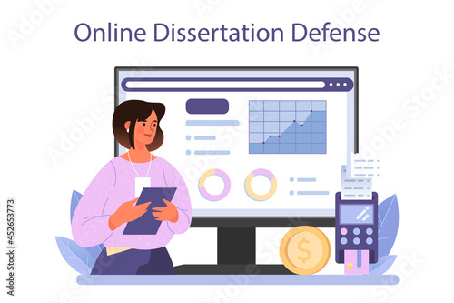 Economist online service or platform. Scientist studying economics