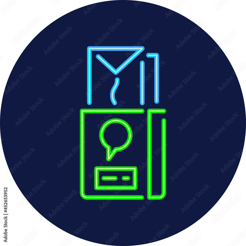 chewing gum neon icon chewing gum neon icon