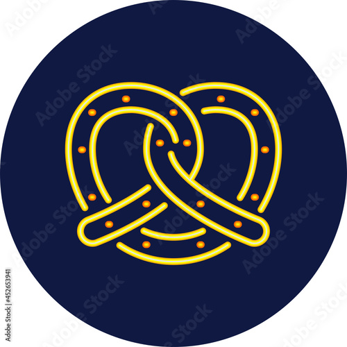 pretzel neon icon