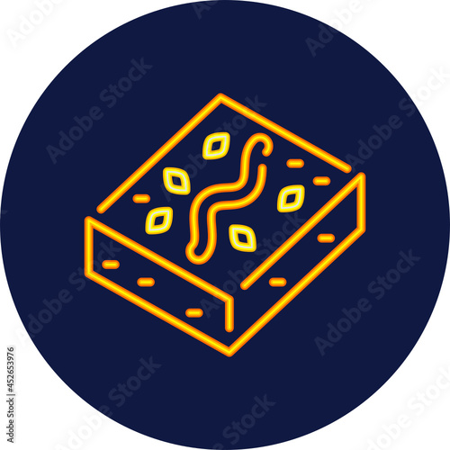 brownie neon icon