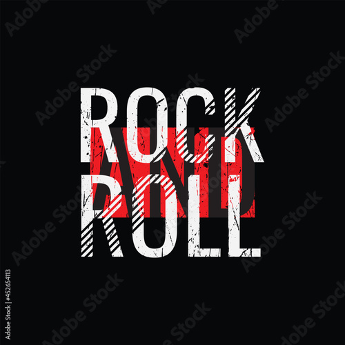 Vector illustration of letter graphic  Rock and roll  perfect for designing t-shirts  shirts  hoodies etc.