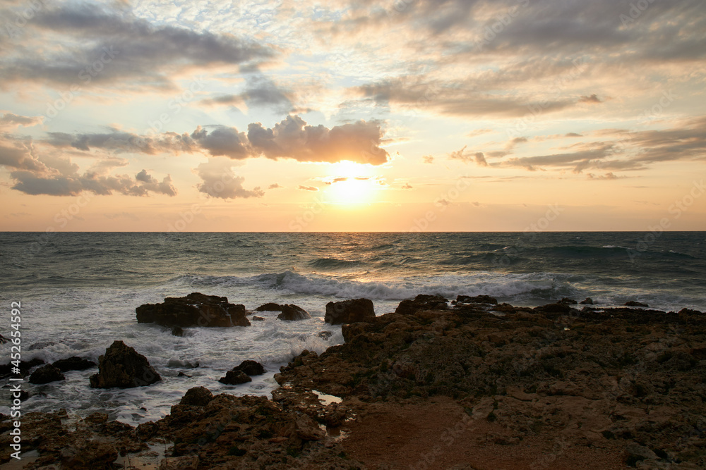 sunset over the sea