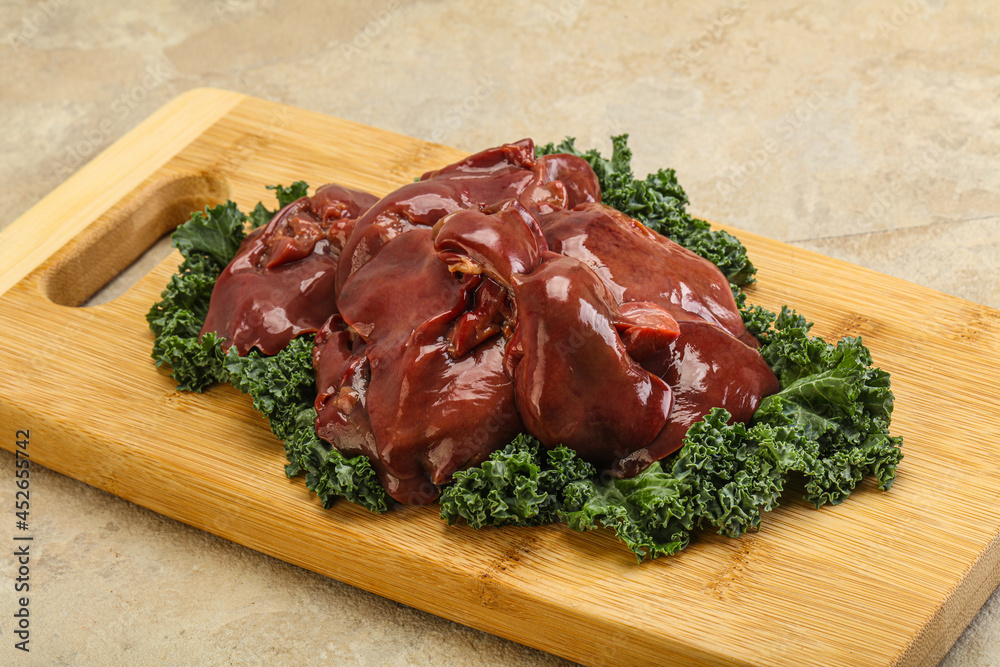 Raw chicken liver for cooking Raw chicken liver for cooking