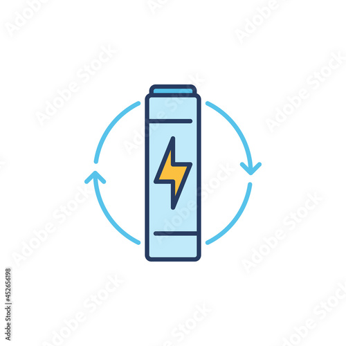 AAA Accumulator vector concept colored icon or sign