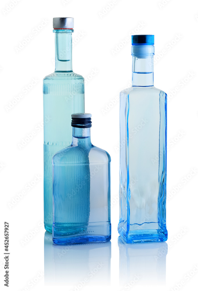 Three bottles of vodka