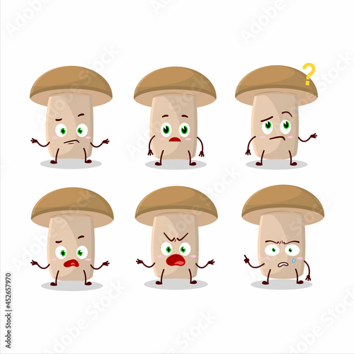Cartoon character of honey fungus with what expression