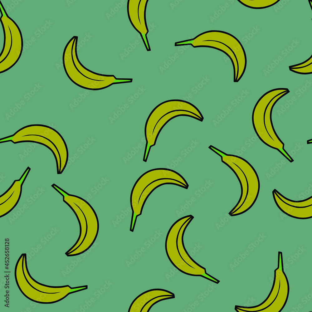 Bananas pattern seamless. Print for clothes. Youth pattern. Vector.