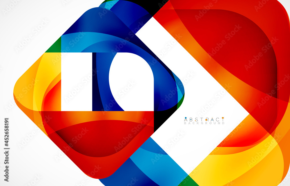 Minimal background. Abstract square shape with round corners created with wavy forms. Vector Illustration For Wallpaper, Banner, Background, Landing Page Minimal background. Abstract square shape with round corners created with wavy forms. Vector Illustration For Wallpaper, Banner, Background, Landing Page