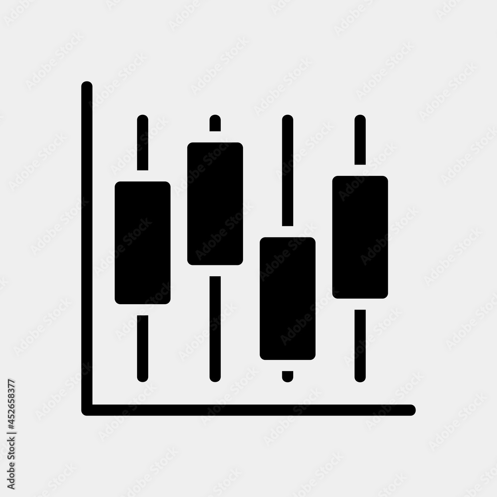 Vector illustration of stats icon in solid style for any projects Vector illustration of stats icon in solid style for any projects