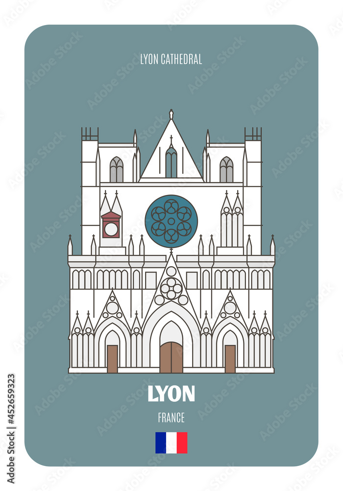 Lyon Cathedral in Lyon, France