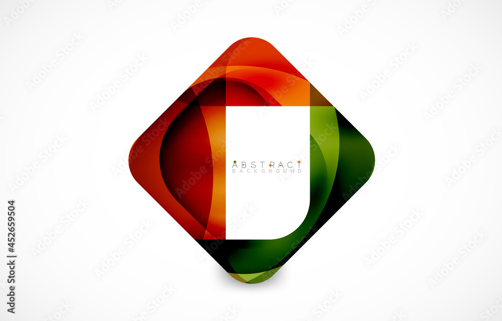 Minimal background. Abstract square shape with round corners created with wavy forms. Vector Illustration For Wallpaper, Banner, Background, Landing Page Minimal background. Abstract square shape with round corners created with wavy forms. Vector Illustration For Wallpaper, Banner, Background, Landing Page