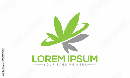 The Best Design Cannabis logo unique modern minimalist simple creative abstract and vector