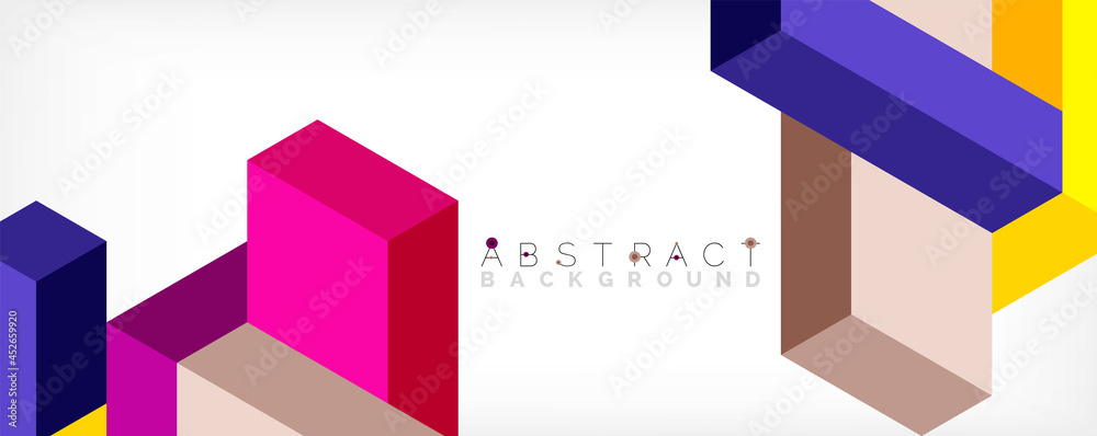 Abstract background. 3d cubes, cubic elements and blocks. Techno or business concept for wallpaper, banner, background, landing page Abstract background. 3d cubes, cubic elements and blocks. Techno or business concept for wallpaper, banner, background, landing page