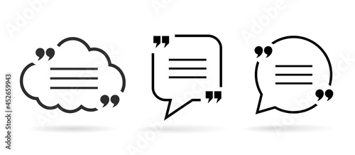 Speech bubble design, text box frame set