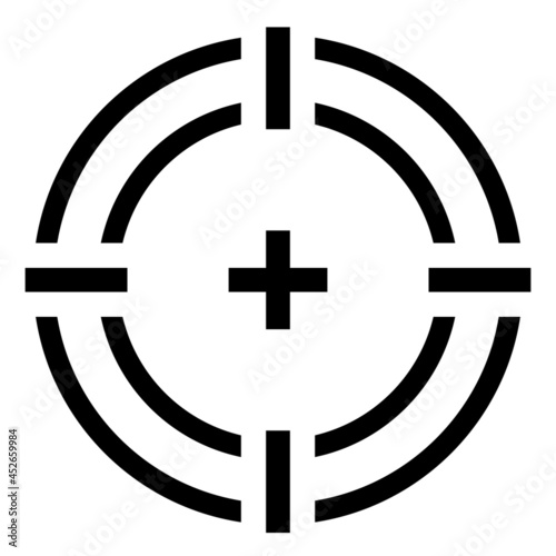 Rifle shooting target icon