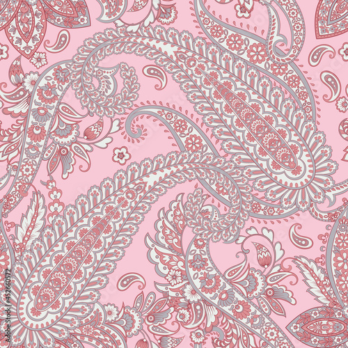 Paisley Damask ornament. Floral Seamless Vector pattern