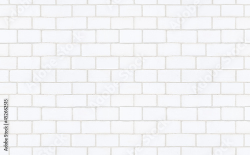 Vintage abstract pattern with white brick wall seamless on white background. White brick wall texture background.