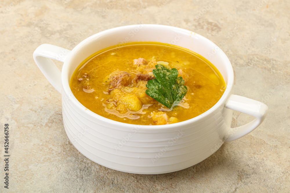Pea soup with smoked meat Pea soup with smoked meat