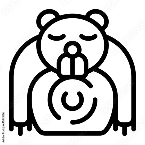 Bear icon with outline style. Suitable for website design, logo, app and UI. Based on the size of the icon in general, so it can be reduced.