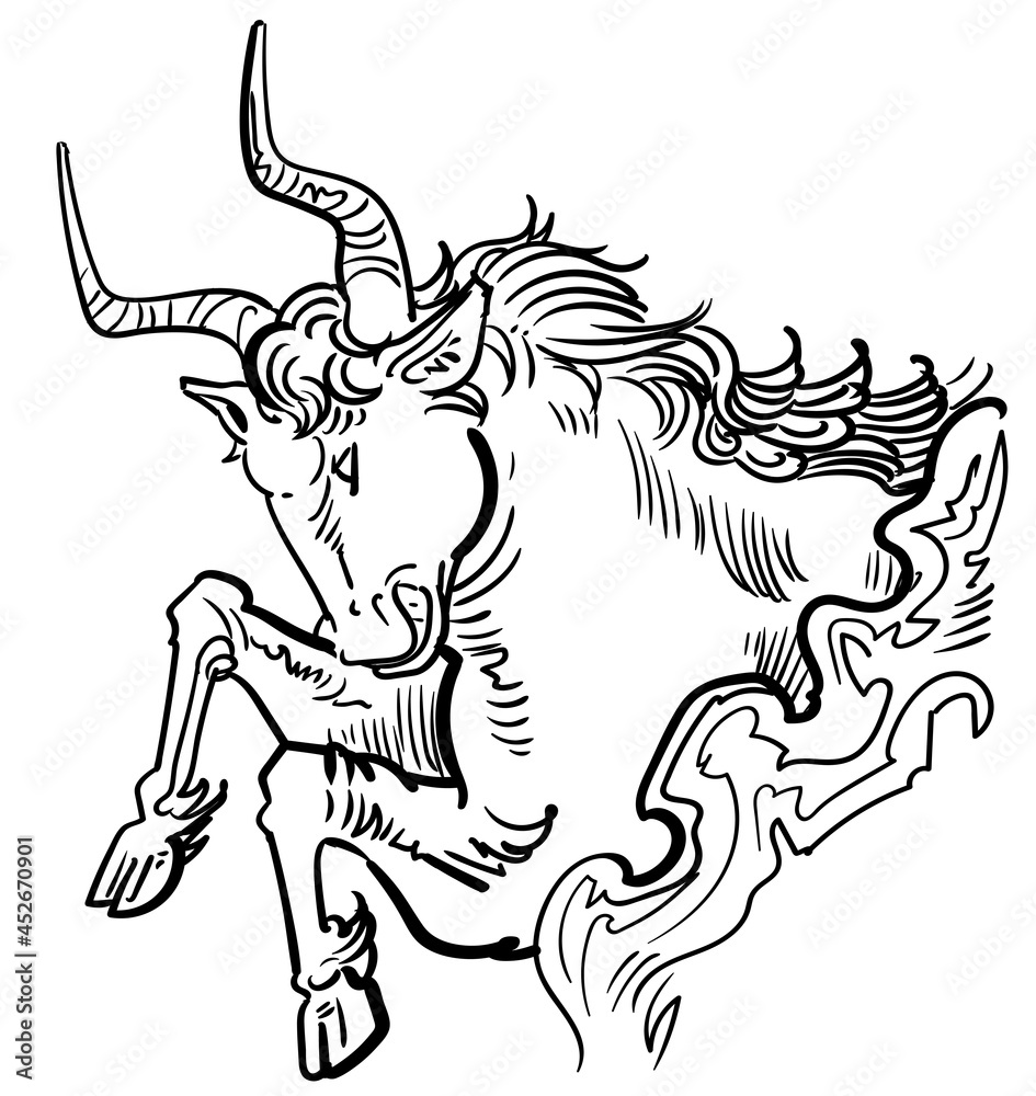 Fototapeta premium 黄道十二星座-おうし座