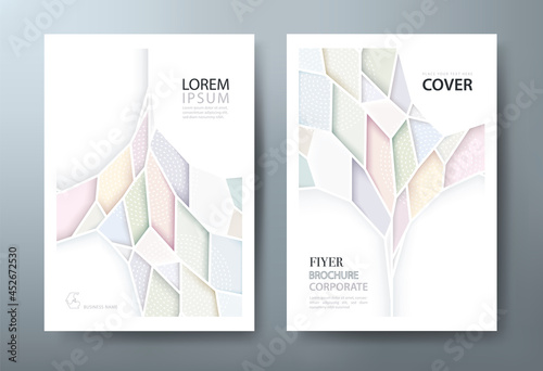 Abstract annual report brochure, Book cover, flyer template, layout in A4 size.