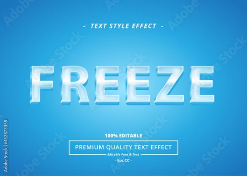 FREEZE EDITABLE TEXT STYLE EFFECT