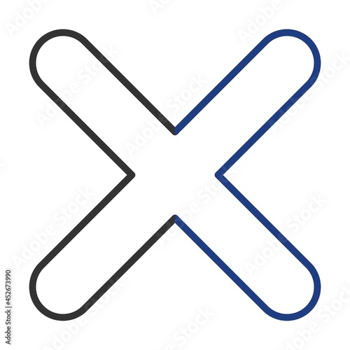 Multiply Vector Line Two Color Icon