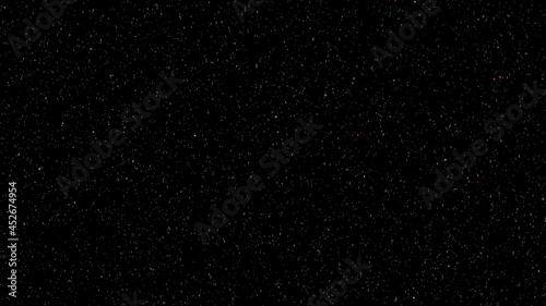 Abstract flight in the Universe against the background of distant cosmic stars. Cyber animation or technology background. 3d, 4K, isolated black background.