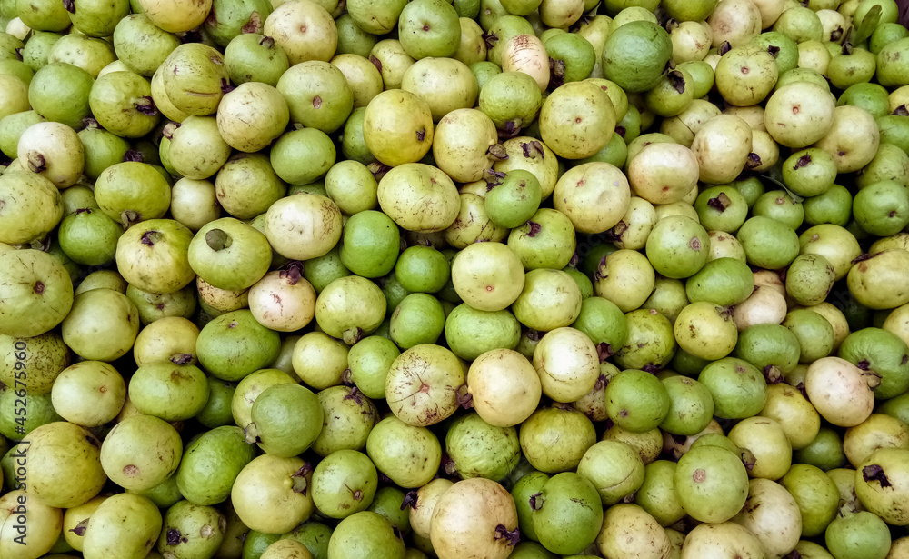 Bunch of small guava on the street market Bunch of small guava on the street market