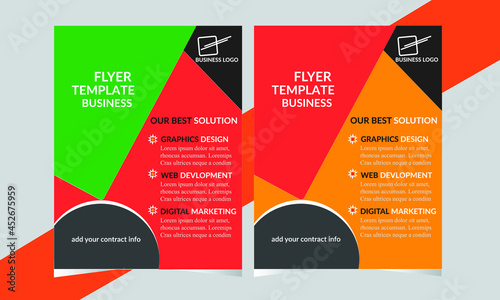  Logo Business flayer template, With inspiration from the abstract Vector illustration