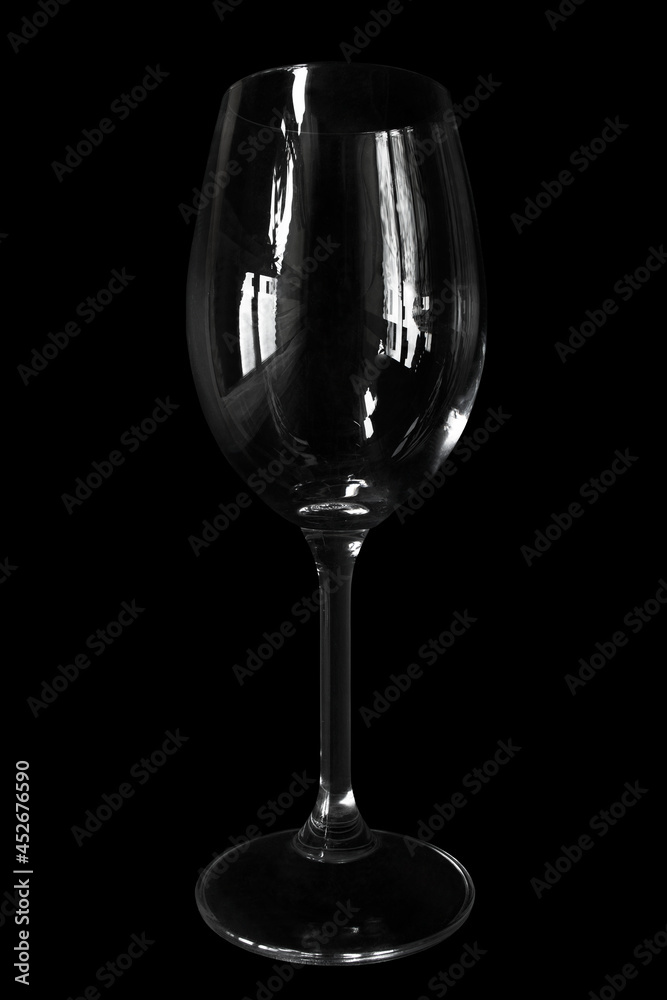 Wineglass on black