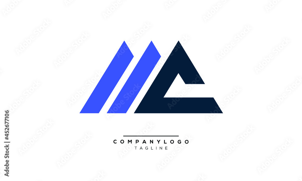 MC initials monogram letter text alphabet logo design Stock Vector ...