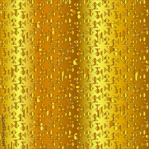 Geometric vector pattern with yellow and white gradient. gold ornament for wallpapers and backgrounds.
