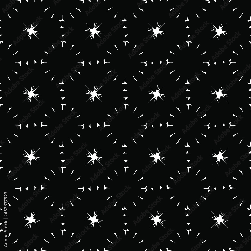 Seamless vector pattern in geometric ornamental style for wallpapers and backgrounds. Black ornament. Seamless vector pattern in geometric ornamental style for wallpapers and backgrounds. Black ornament.