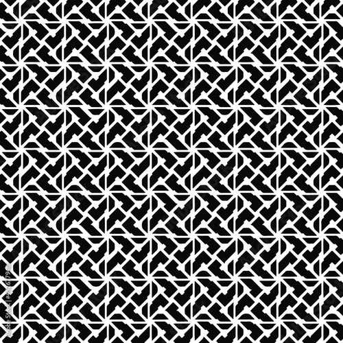 Seamless vector pattern in geometric ornamental style for wallpapers and backgrounds. Black ornament.
