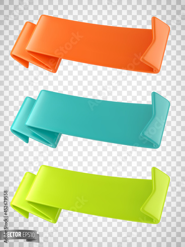 Bannières vectorielles sur fond transparent
