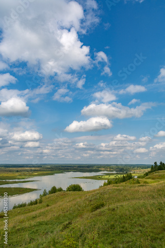 clouds over the river